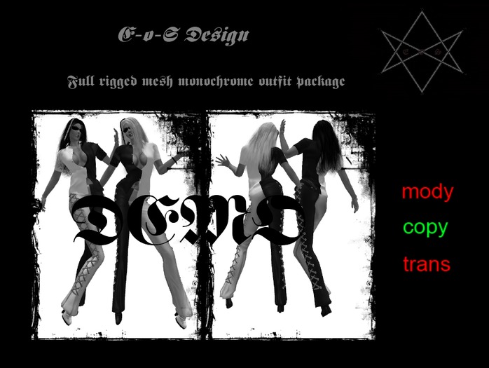full rigged mesh shirts and pants DEMO outfit