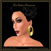TST Gold Hoop Large Earrings