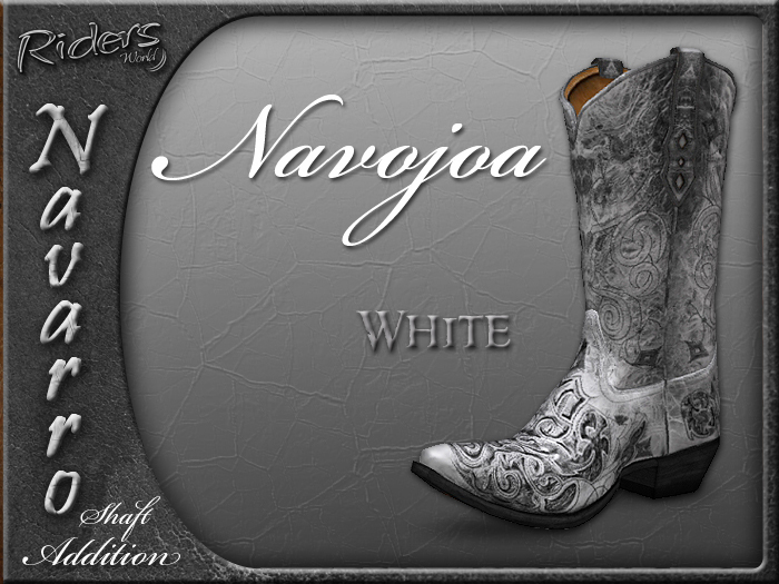 Riders Navarro Shaft Boots Add-On (Navojoa/White)