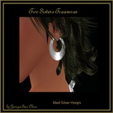 TST Silver Hoop Med Earrings