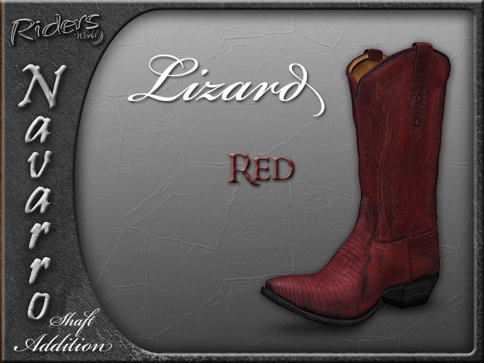 Riders Navarro Shaft Boots Add-On (Lizard/Red)