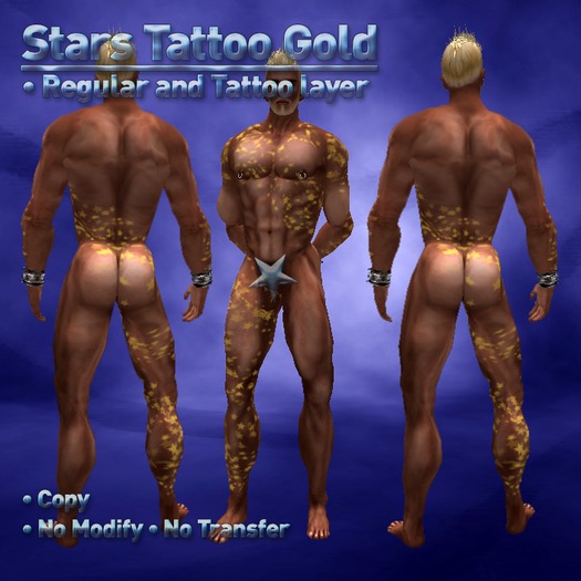 RS Stars Tattoo Gold