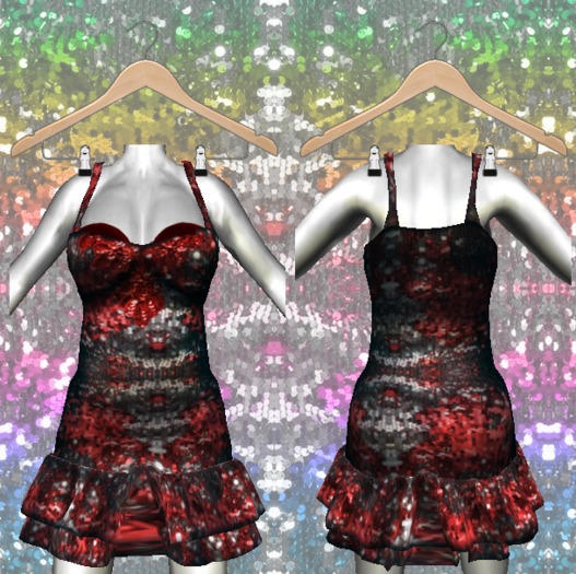 .::ROM::. Sequin Party Dress - Red