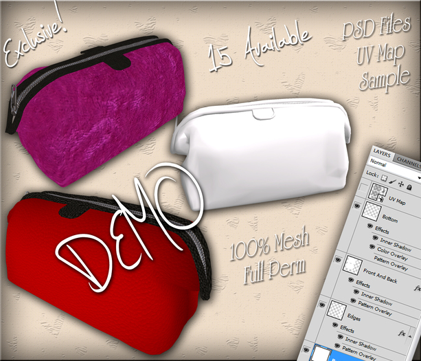Portfolio Bag Exclusive Mesh Template N&T Designs DEMO