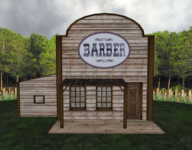 MW_old west barber mesh - 29 prims
