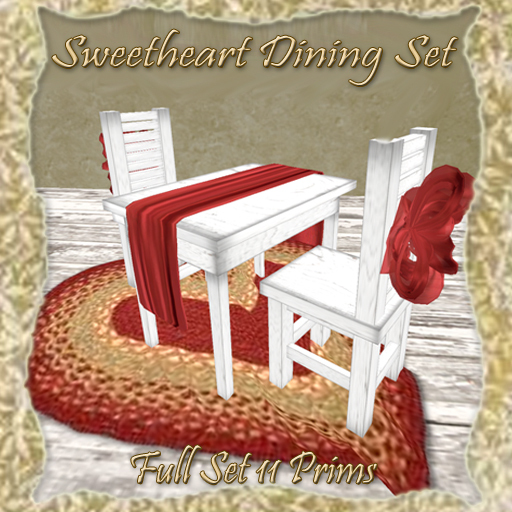 *The Strawberry Box* Sweetheart Dining Set