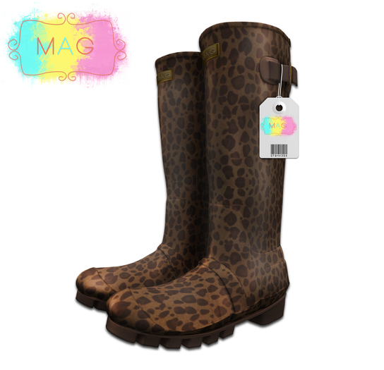 {MAG} Wellington Boots- Leopard 