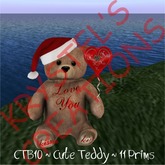 CTB10 Merry Christmas I Love You Teddy Bear Balloon (Rezz Me)