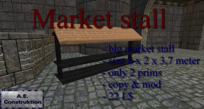 big market stall black - boxed