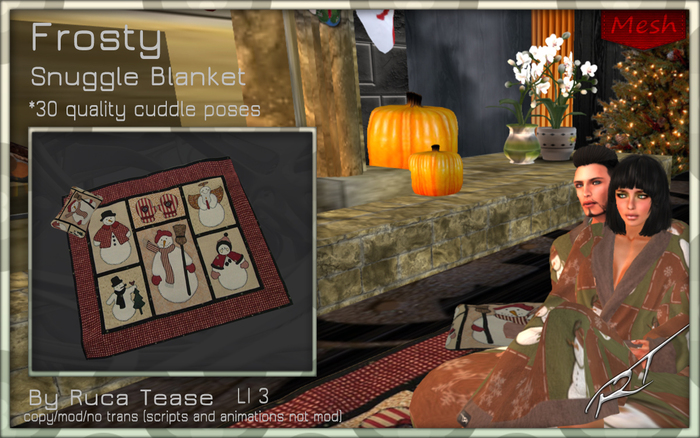 Mesh Frosty Snuggle Blanket 30 cuddle animations 