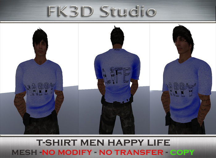 FK3D T-SHIRT HAPPY LIFE*