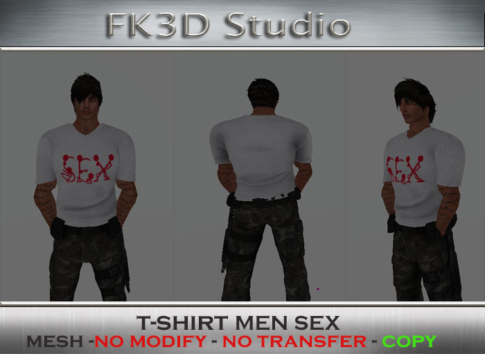 FK3D T-SHIRT MEN-S-E-X-