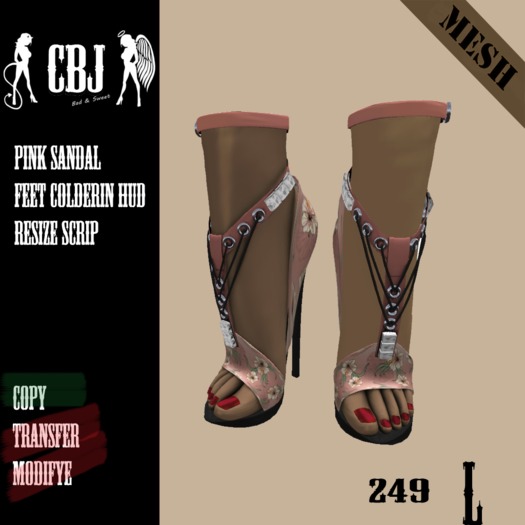 ***CBJ*** PINK SANDAL MESH