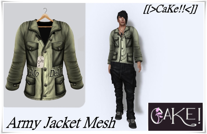 [[>CaKe!!<]] Army Jacket Mesh-DeMo--