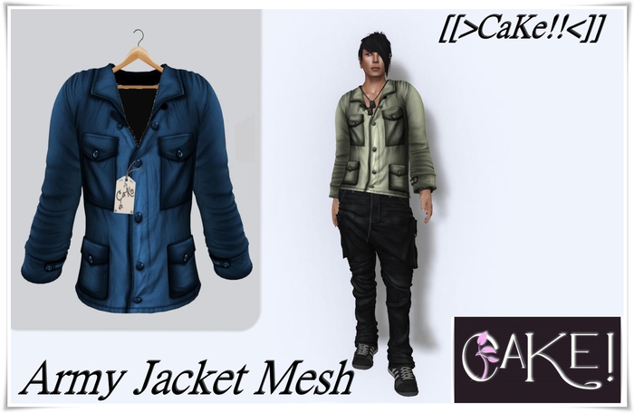 [[>CaKe!!<]] Army Jacket Mesh- Green