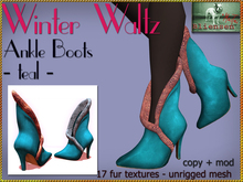 Bliensen + MaiTai - Winter Waltz - Ankle Boots - Teal