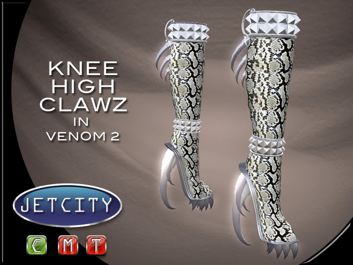 JETCITY BOOTS > Knee High Clawz - Venom 2