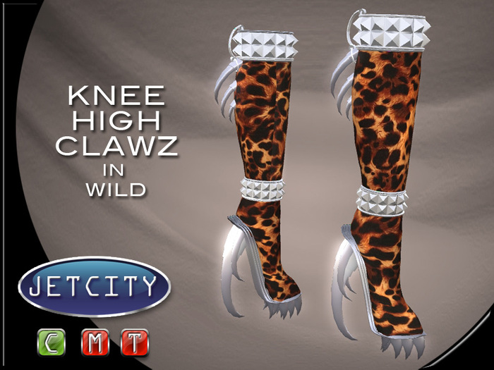 JETCITY BOOTS > Knee High Clawz - Wild