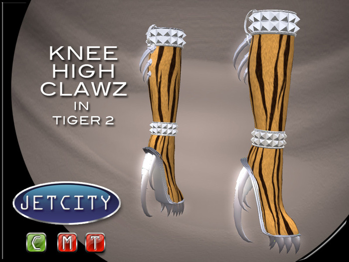JETCITY BOOTS > Knee High Clawz - Tiger 2