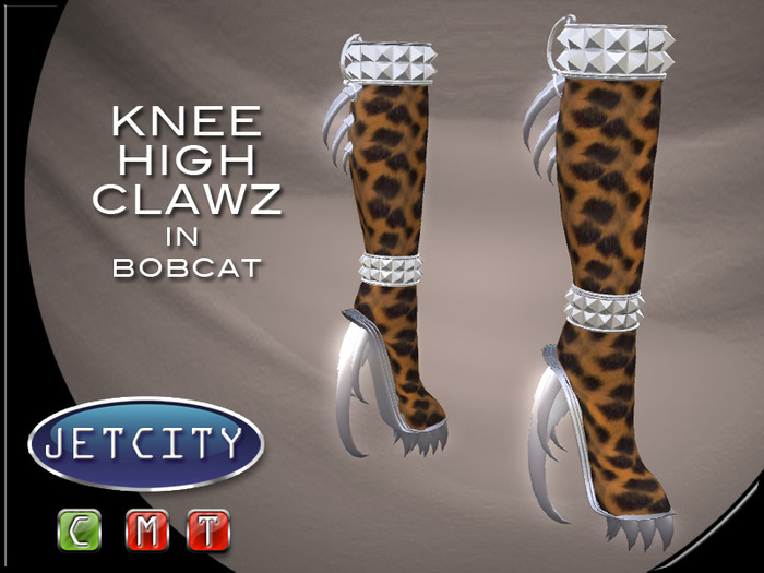 JETCITY BOOTS > KneeHigh Clawz - Bobcat