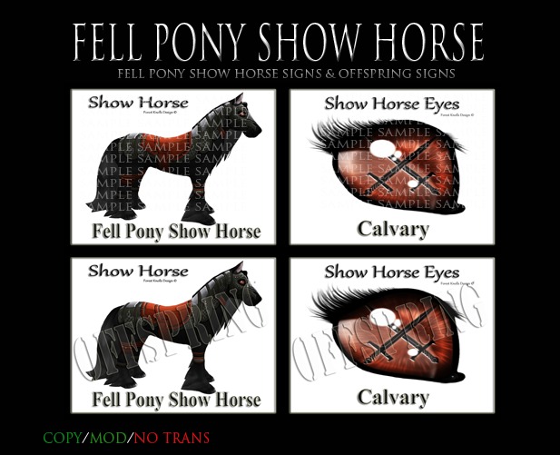 FELL PONY SHOW HORSE SIGNS & OFFSPRINGS