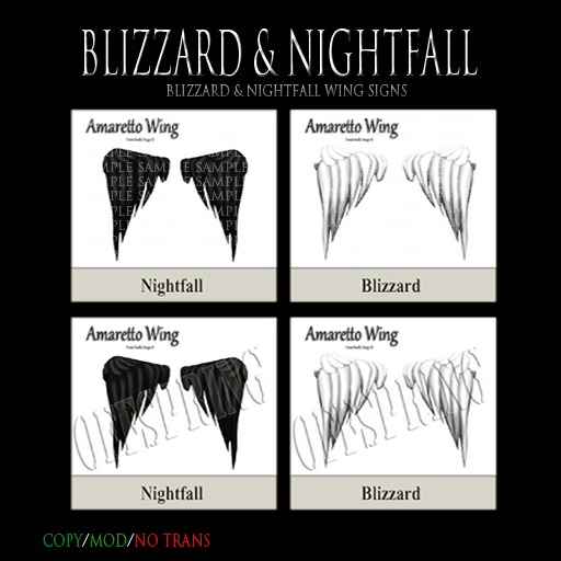 BLIZZARD & NIGHTFALL WING SIGNS