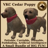 VKC Cedar Puppy (Mixed Breed) - Artificially Intelligent (AI) Pathfinding Trainable Dog - No Food Required - VKC Dogs