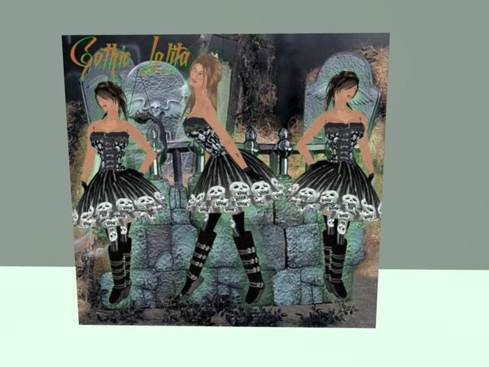 Full Perm Gothic Skull Dress