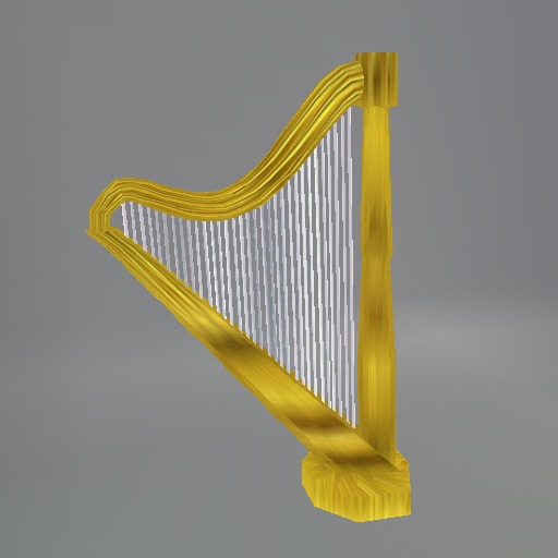 Gold Christmas Harp