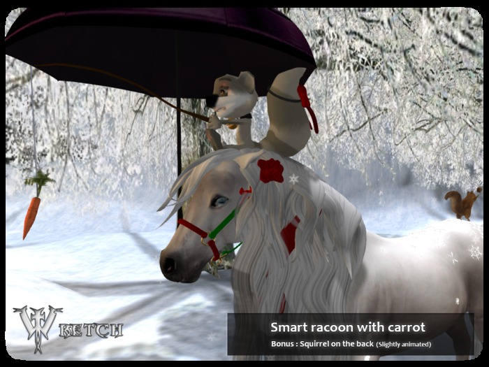 :: Wretch : Smart Racoon w/carrot