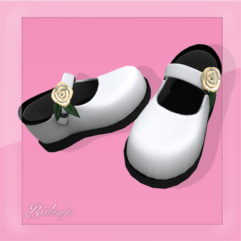 Second Life Marketplace - Bishoujo-White Leather Mary Jane Shoes