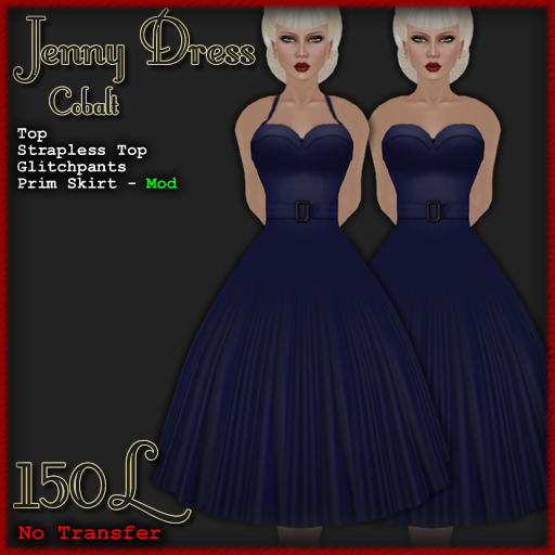 [ Demure ] Jenny Dress - Cobalt