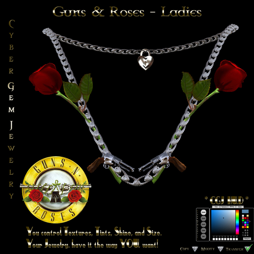 Guns & Roses Necklace - Ladies - Mesh