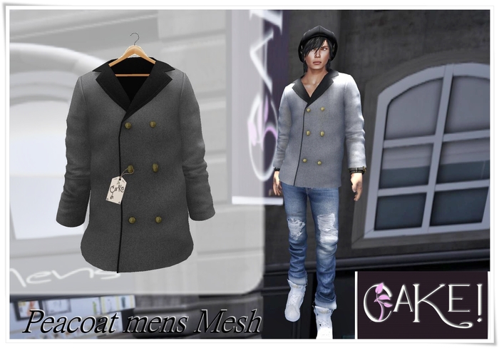[[>CaKe!!<]] Peacoat mens-Mesh-Grey