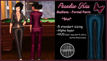 {Paradise Kiss} Madlen-Formal Pants-Blue-Rigged Mesh