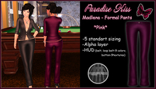 {Paradise Kiss} Madlen-Formal Pants-Pink-Rigged Mesh
