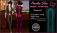 {Paradise Kiss} Madlen-Formal Pants-Seagreen-Rigged Mesh