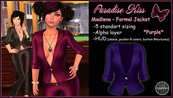 {Paradise Kiss} Madlen-Formal Jacket-Purple-Rigged Mesh