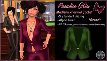 {Paradise Kiss} Madlen-Formal Jacket-Green-Rigged Mesh