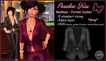 {Paradise Kiss} Madlen-Formal Jacket-Grey-Rigged Mesh