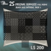 25 FULL PERMS SEAMLESS BLACK LACE PATTERNS. P1