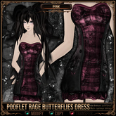 [Mesh] =^.^= Curious Kitties - Pooflet Rage Butterflies Dress - Pink