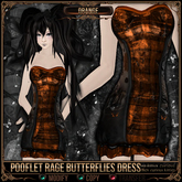 [Mesh] =^.^= Curious Kitties - Pooflet Rage Butterflies Dress - Orange