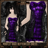 [Mesh] =^.^= Curious Kitties - Pooflet Rage Butterflies Dress - Purple