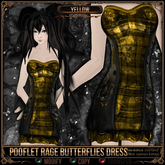 [Mesh] =^.^= Curious Kitties - Pooflet Rage Butterflies Dress - Yellow