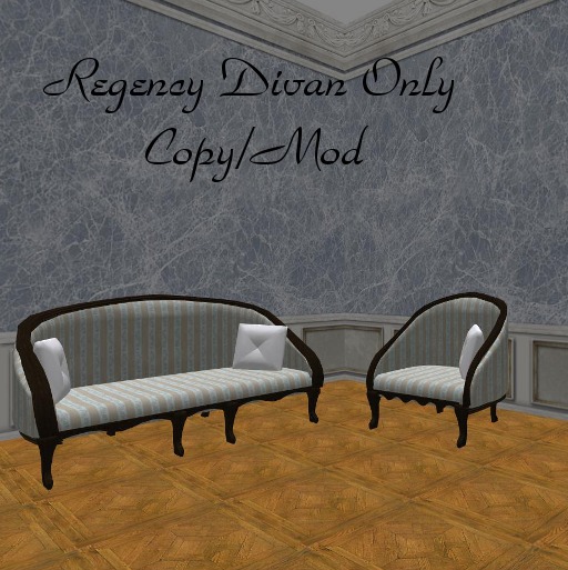 Regency Divan ~Turquoise Stripe~