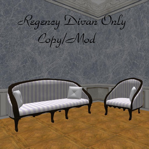 Regency Divan ~Lilac Stripe~