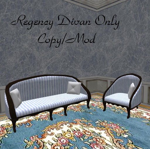 Regency Divan ~Blue Stripe~