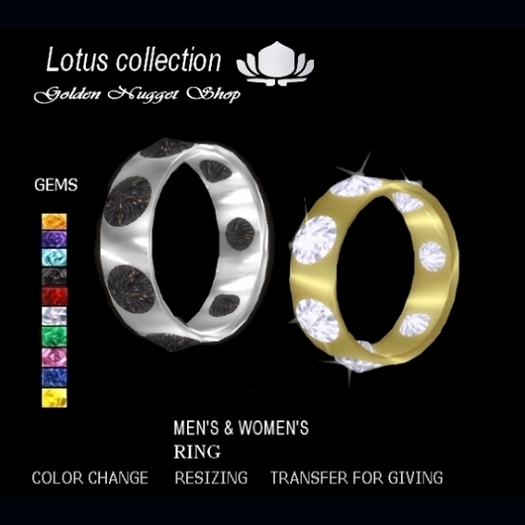 ZIMMINY 7 DIAMOND GOLD ZILVER RING