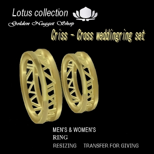 CRISS - CROSS WEDDING RINGS